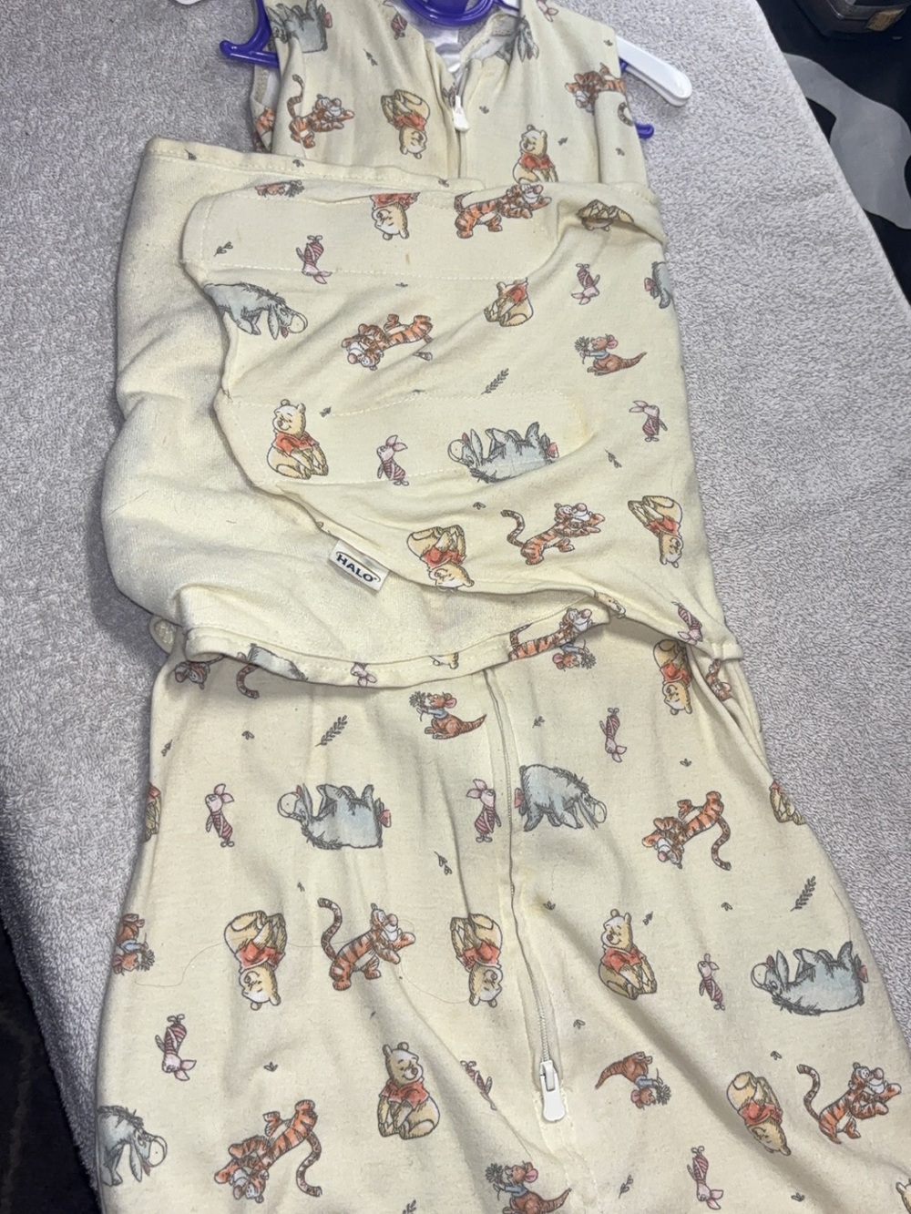 HALO Baby Cream Winnie the Pooh Sleeveless Sleep Sack Pajamas